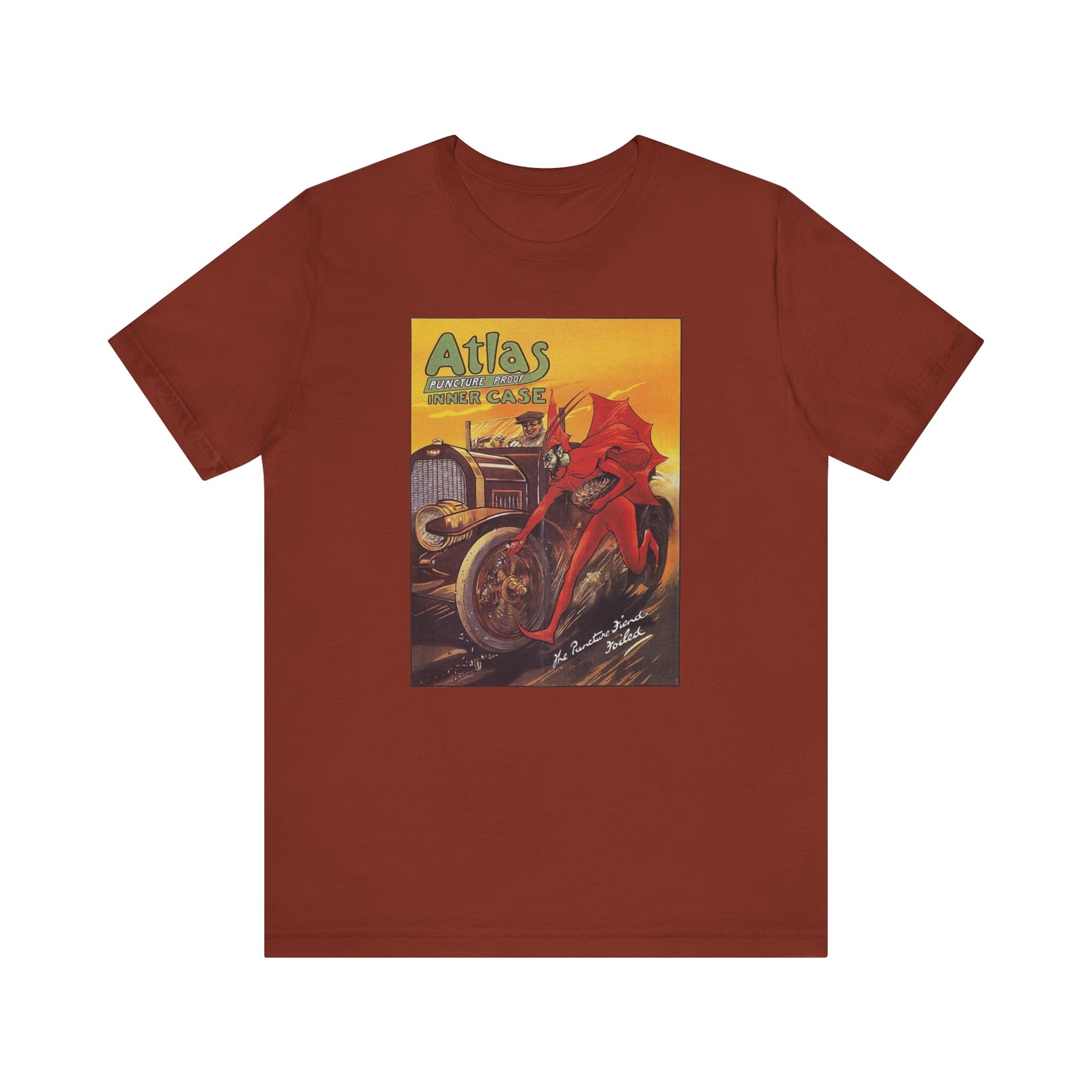 Vintage Ad Atlas Puncture Proof Inner Tubes Unisex Bella Canvas 3001 Tee gallery