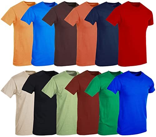 BILLIONHATS 4 Pack T-Shirts – Size 7X – Plus Size Men’s Solid Colors Cotton