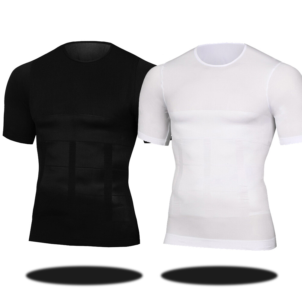 Men's Seamless Slimming Body Shaper Vest Abdomen T-Shirt Compression Sport Top gallery