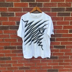 Crazy vintage 90s starter Los Angeles raiders shockwave t shirt mens large