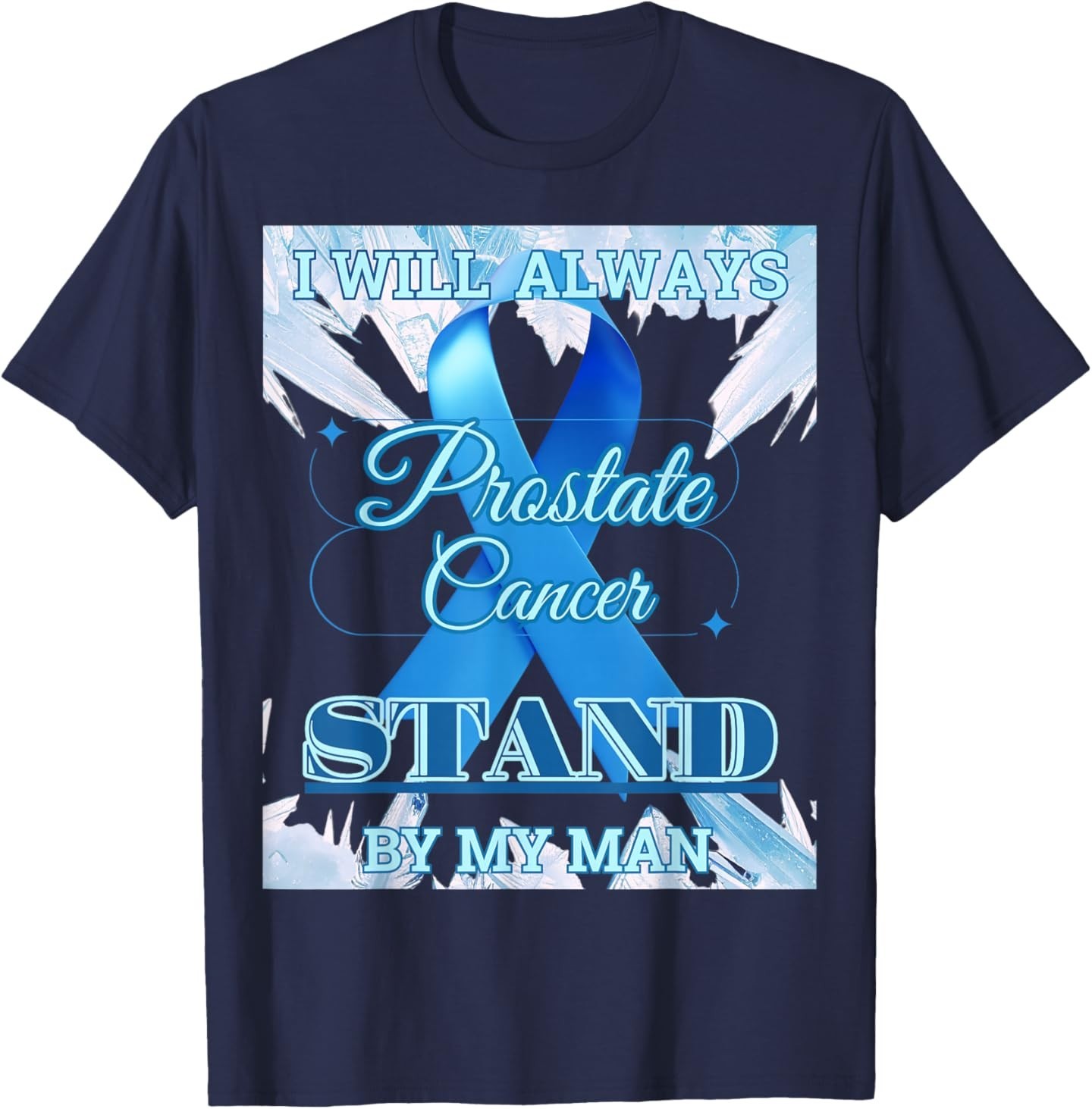 Prostate Cancer Awareness Ribbon 'The Fight is Real' T-Shirt gallery