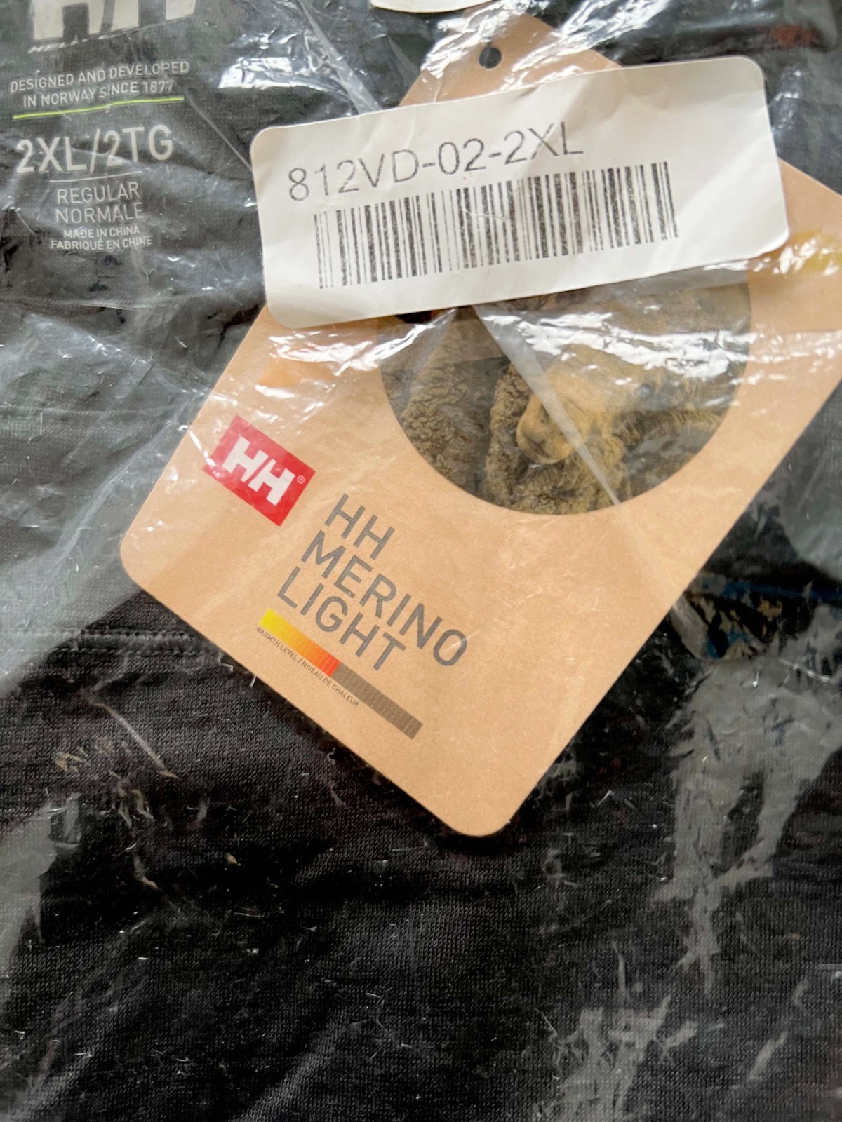 NEW Helly Hansen Merino Light Shirt XXL 100% Merino Wool Black Base Layer TShirt gallery