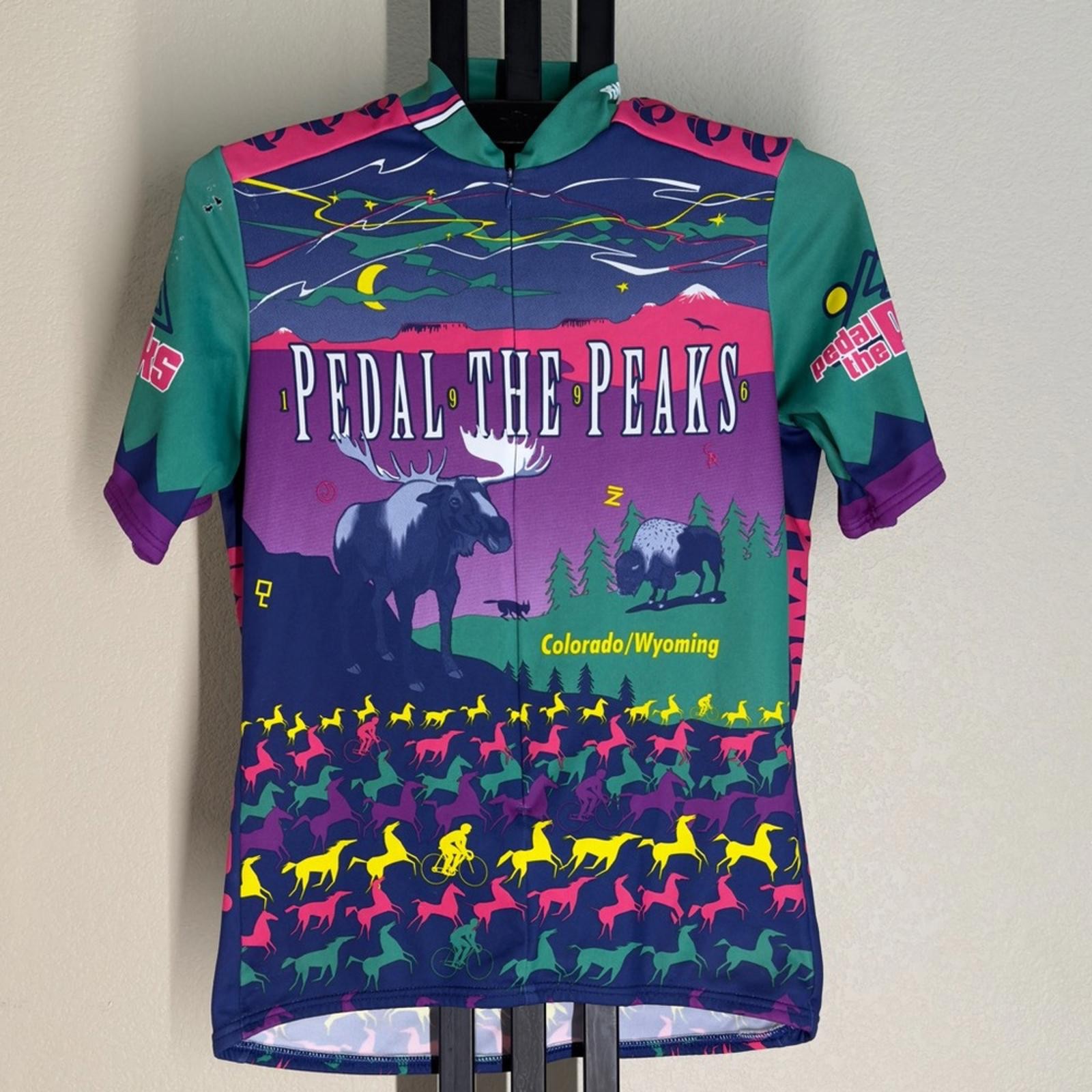 RARE Vintage Pearl Izumi "Pedal the Peaks" Cycling Jersey - Size L gallery