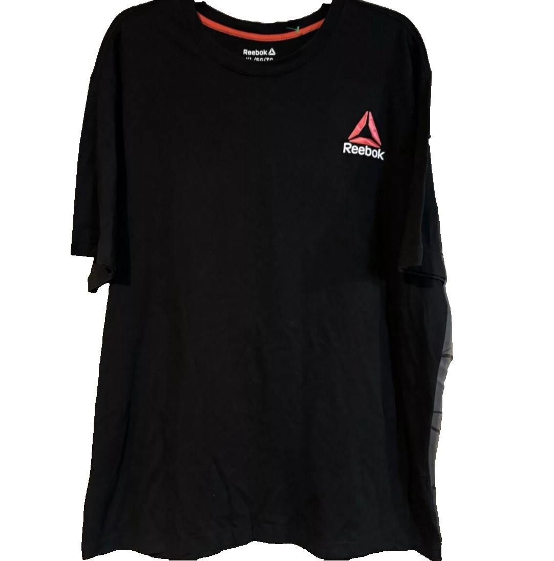 Reebok Mens T Shirt XL Black Red Delta Logo Short Sleeve Activewear Gym Tee gallery