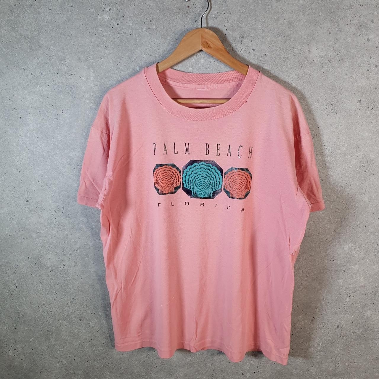 Vintage Palm Beach Florida USA 90s Single Stitch T Shirt Men’s Medium Pink gallery