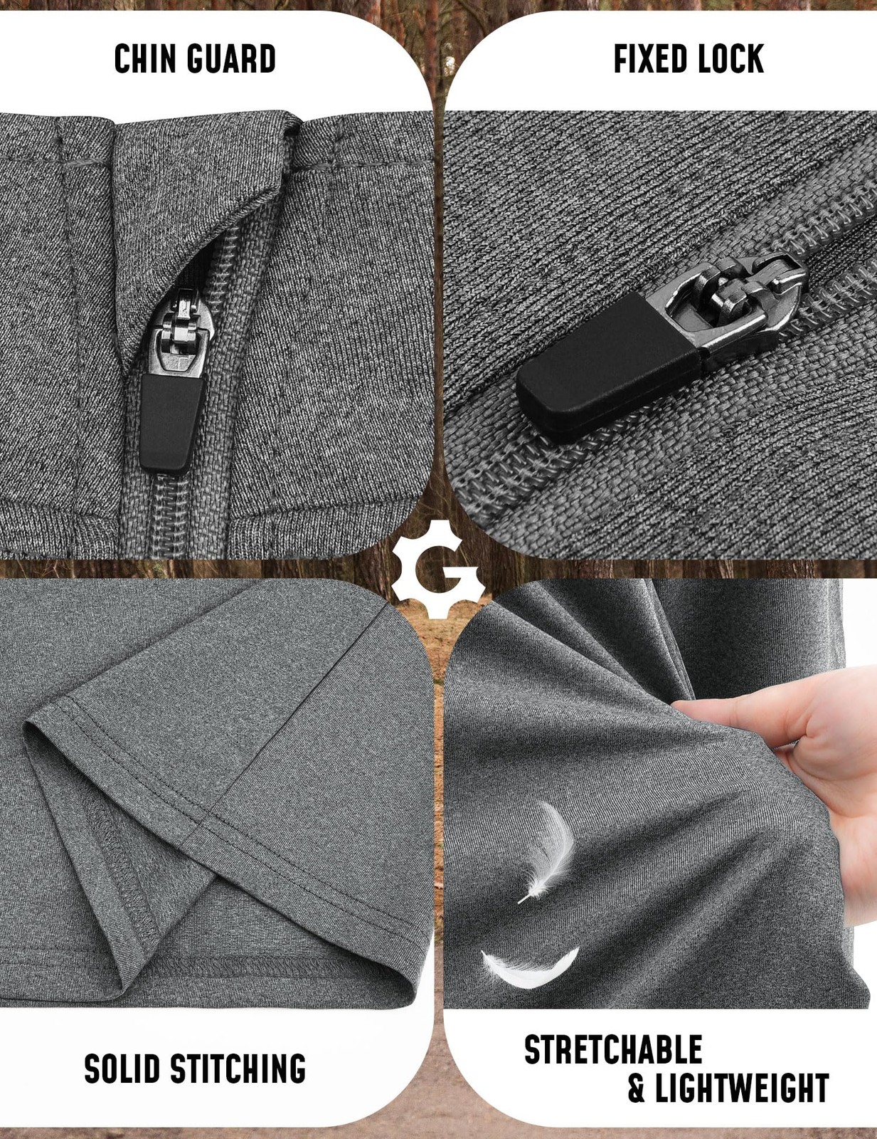 3Pack Quarter 1/4 Zip Pullover Men Dry Fit Sweatshirts 1/2 Half Zip Long Slee... gallery