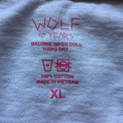 Golf Wang Wolf 10 Years Striped Graphic T Shirt XL Pink Blue Tan Cotton Tee