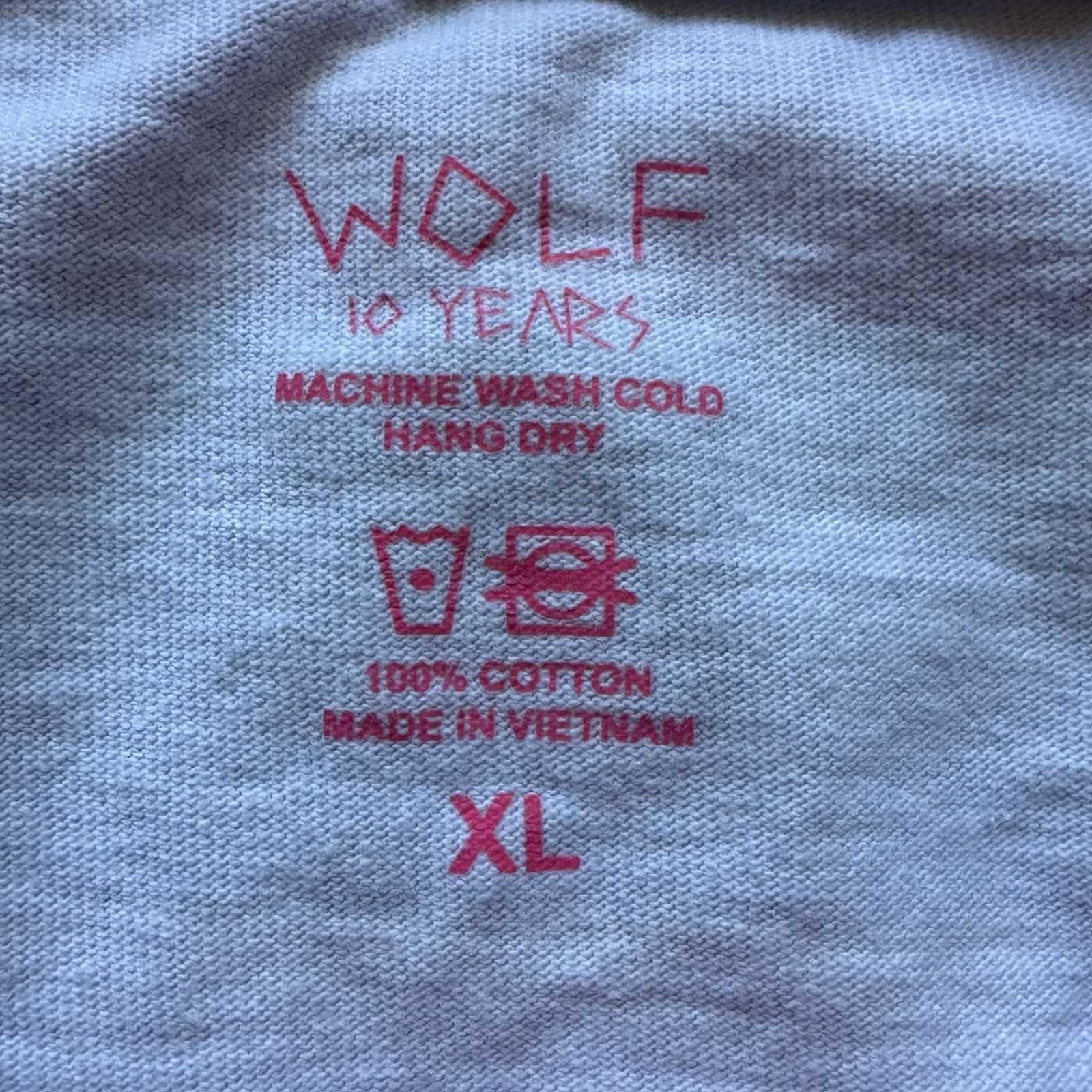 Golf Wang Wolf 10 Years Striped Graphic T Shirt XL Pink Blue Tan Cotton Tee gallery
