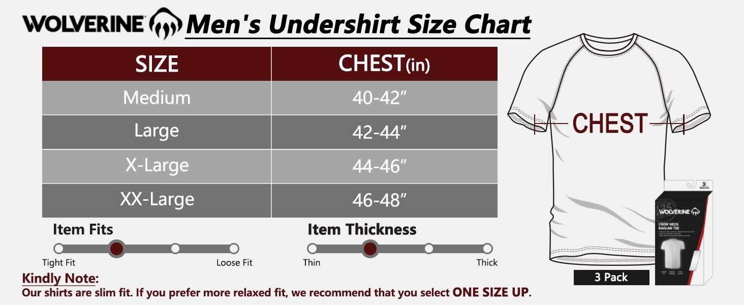 Wolverine Mens Undershirts Tagless Lightweight Soft T-Shirts - Medium-2 Pack gallery