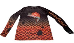 Get Reel Patriotic Redfish Tee Tshirt L Long Sleeve Dri Fit UPF 50 * Runs Big XL