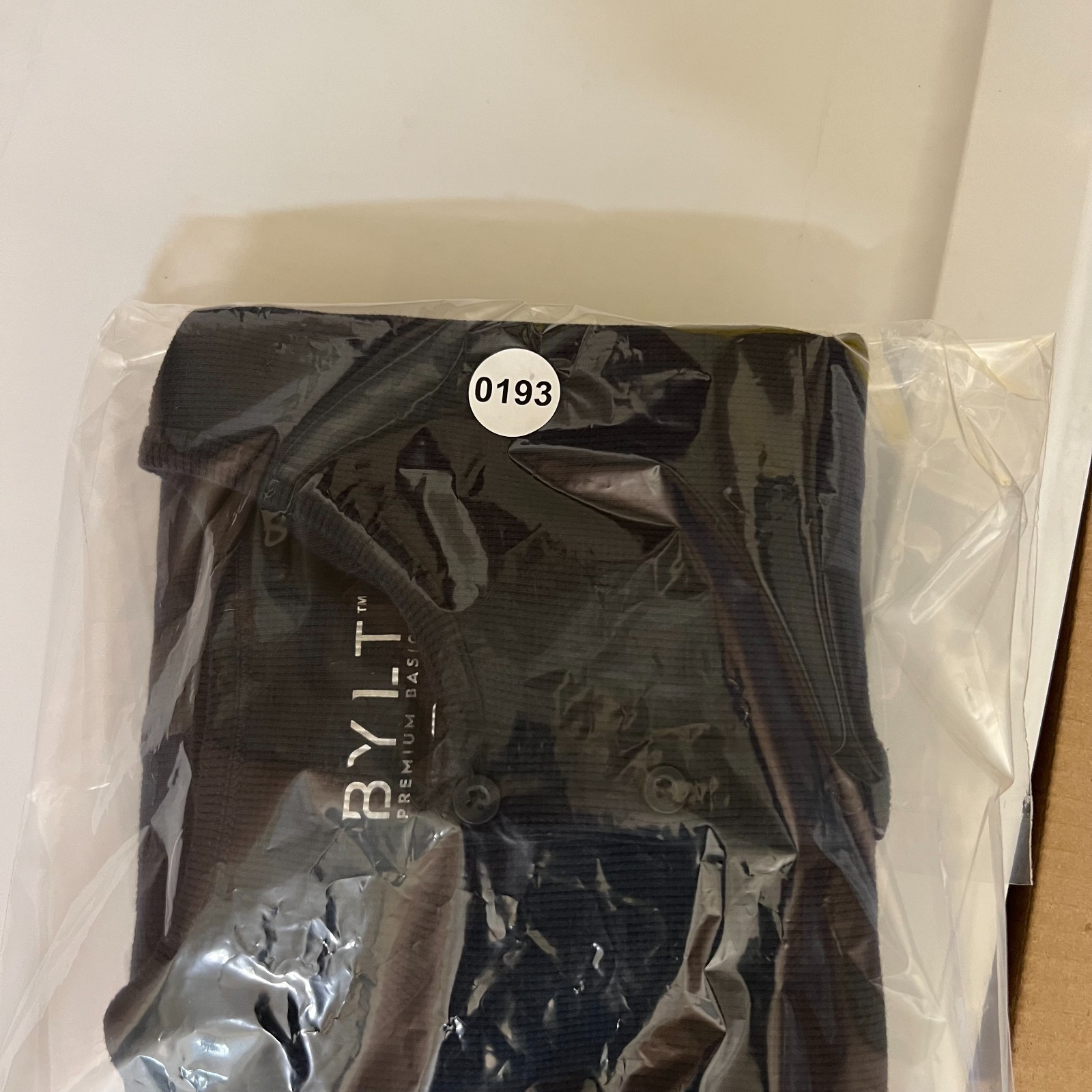 BYLT Mens Henley Shirt Tee Top Drop Cut Long Sleeve Navy Blue Outdoor Size M gallery