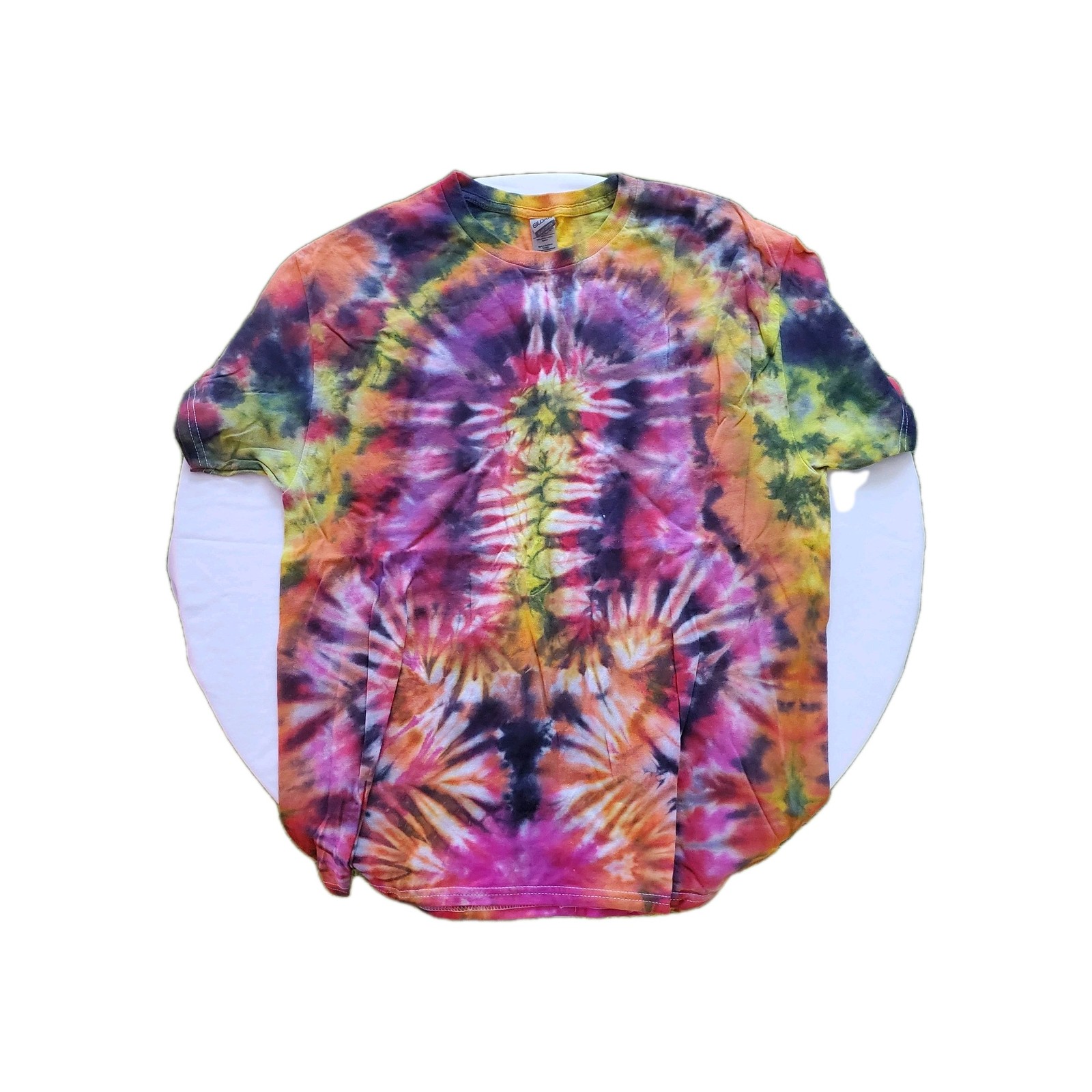 Tie Dye T Shirt Small Green Blue Yellow Spiral 100 Cotton Pre Shrunk Pre Washed gallery