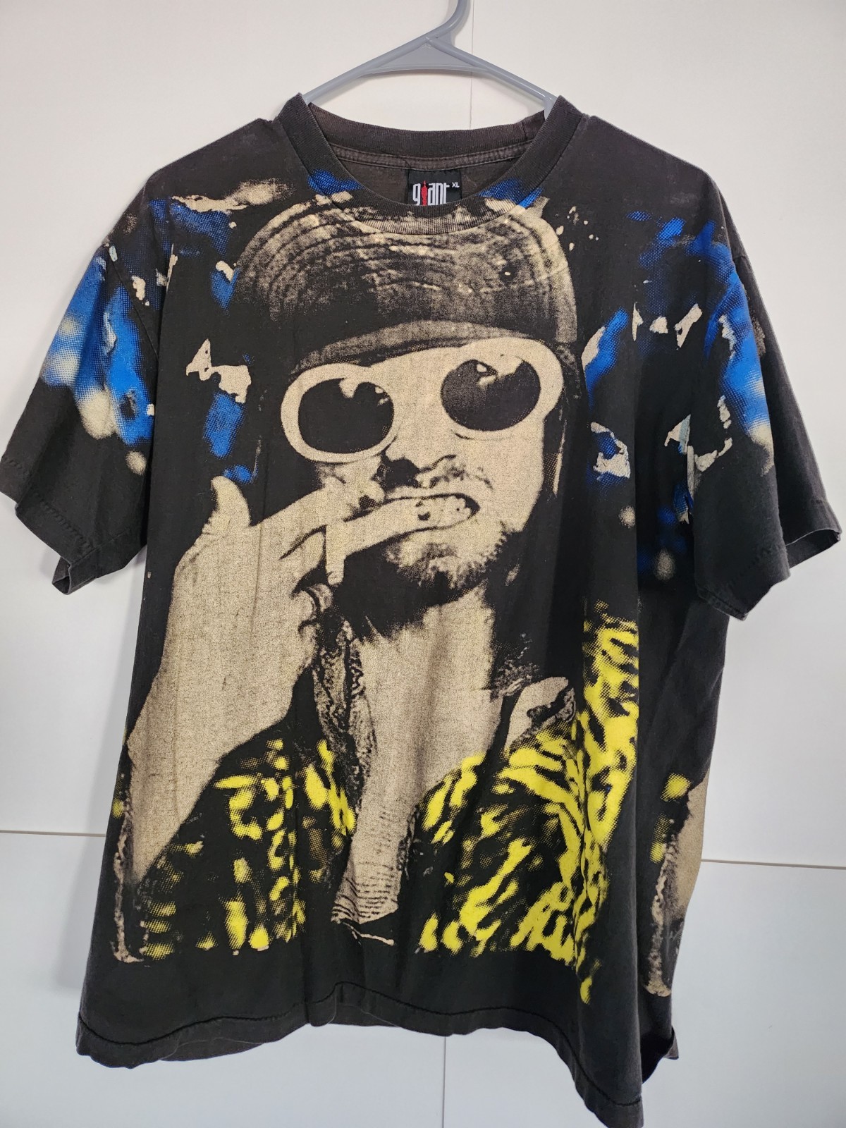 Vtg All Over Double Sided Print Kurt Cobain Nirvana Shirt Giant Extra Large XL