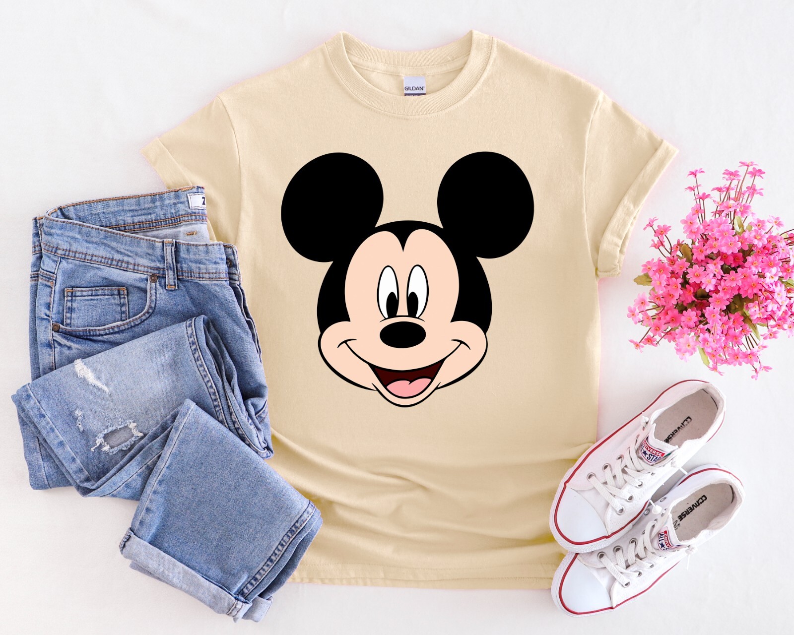 Mickey & Friends Group Big Face Costume Halloween Unisex Adult Kid Tee 210408 gallery