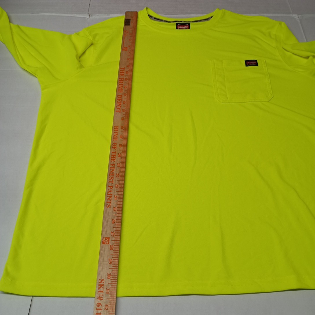 Wrangler Workwear Performance Pocket Tee Men's Size 3XL 54-56 Yellow Relaxed Fit gallery