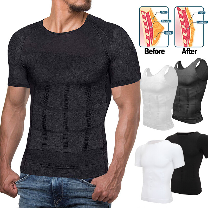 Men Slim Gynecomastia Compresson Tank Top Slimming Body Shaper Vest Undershirt gallery
