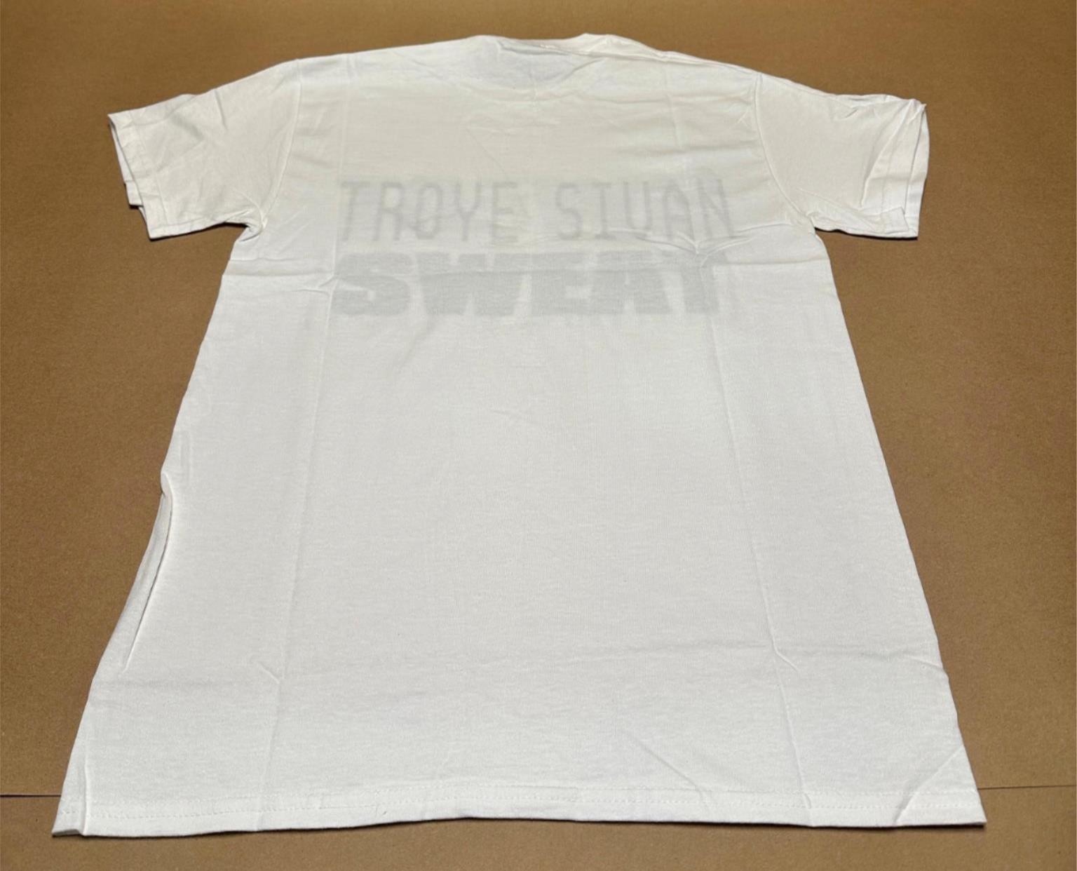 NEW Authentic Charli XCX & Troye Sivan "Sweat" Tour Reversible Tee Shirt White gallery