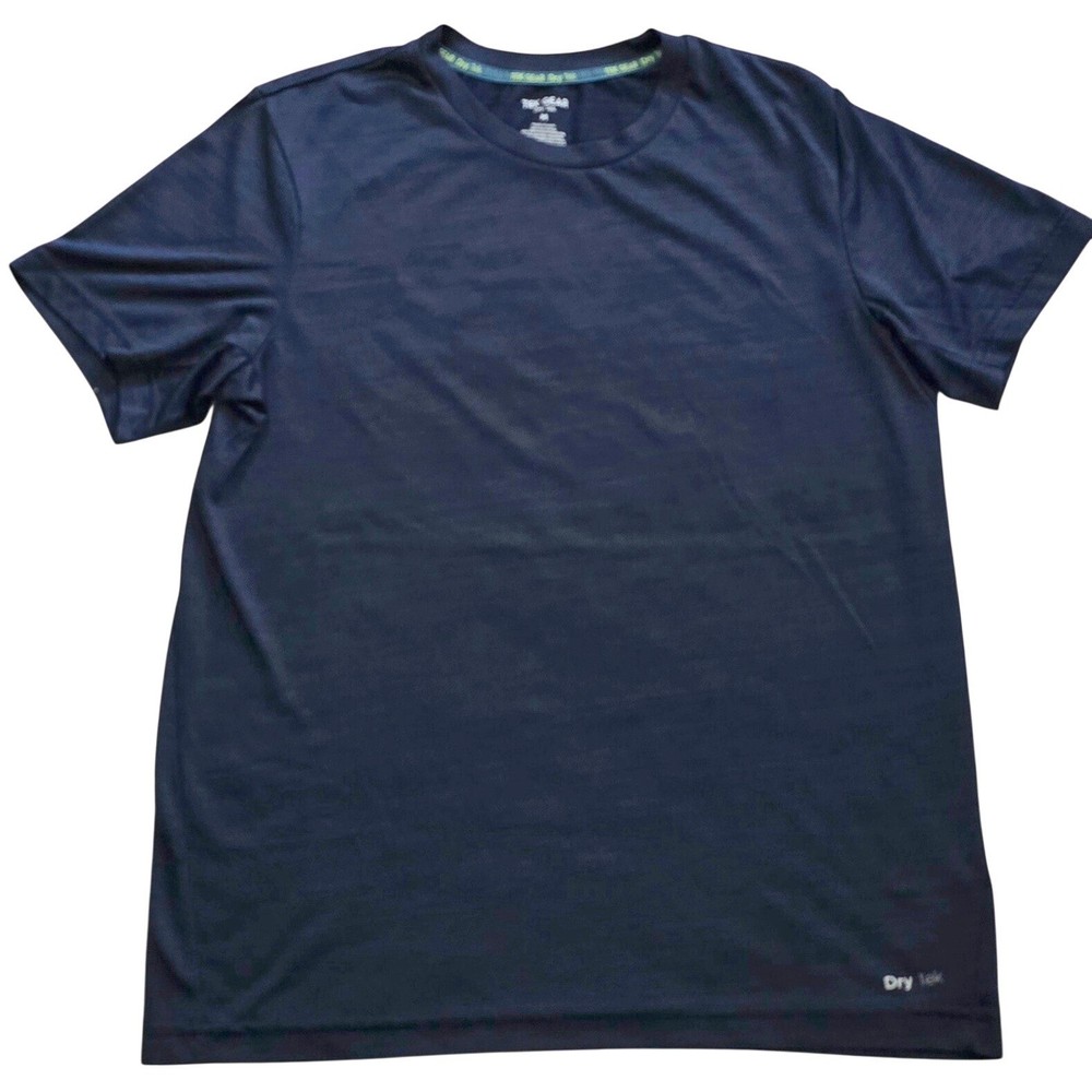 Tek Gear Dry Tek Performance Wicking Tee Men’s Medium Heathered Navy