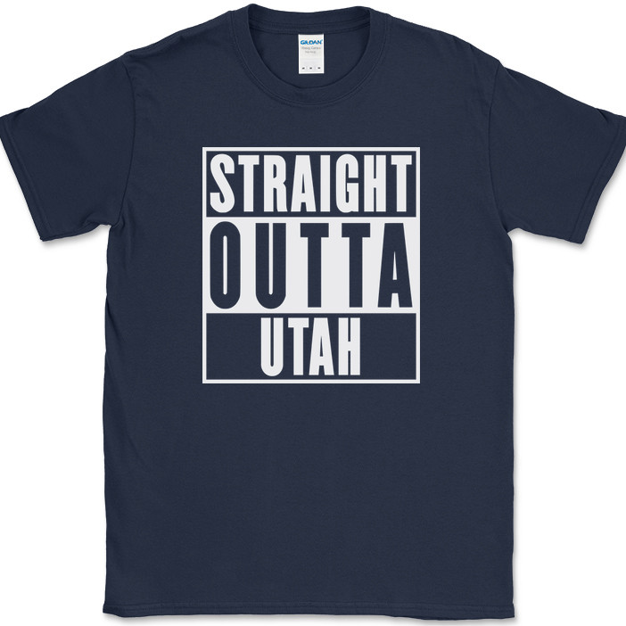 Straight Outta Utah T-Shirt Funny Humor State Pride Home US Novelty Tee gallery
