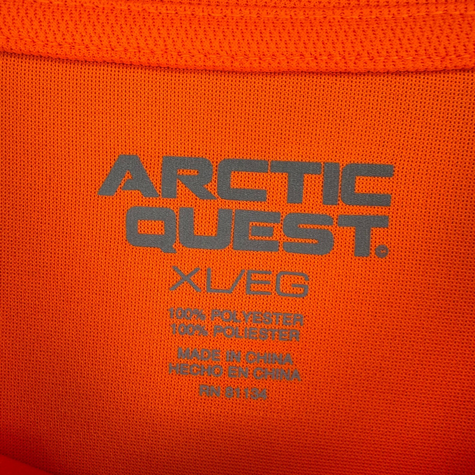 Arctic Quest Mens XL Orange High Visibility Reflective Safety Work T-Shirt gallery