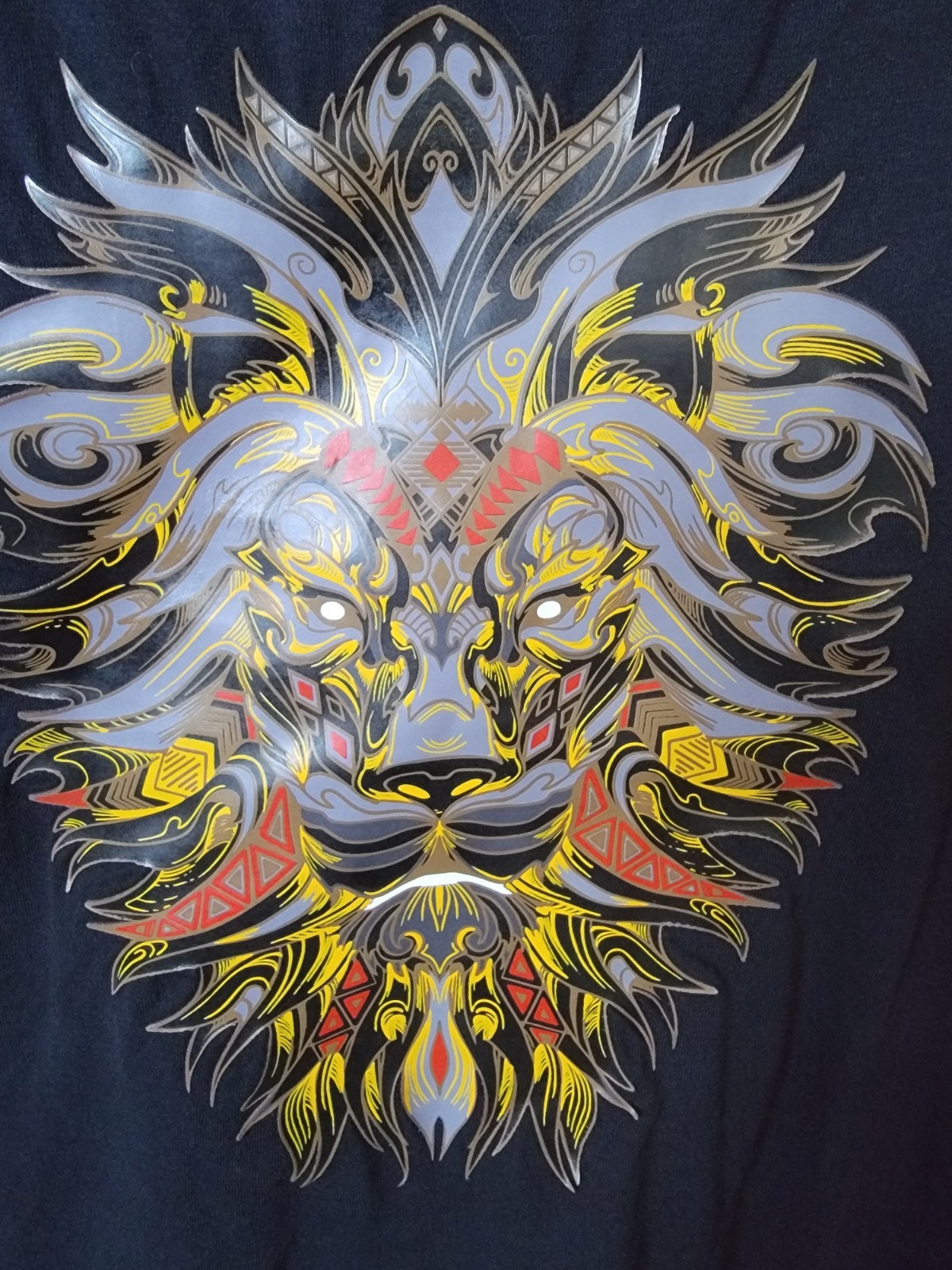 Eli By Just NOK FAUX LEATHER LION Black SHIRT, Would Fot Best A Size Mens Medium gallery