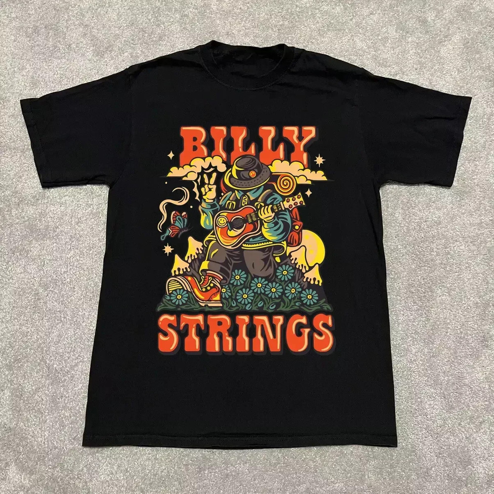 Billy Strings FALL WINTER 2021 Black Cotton T Shirt Full Size S-5XL