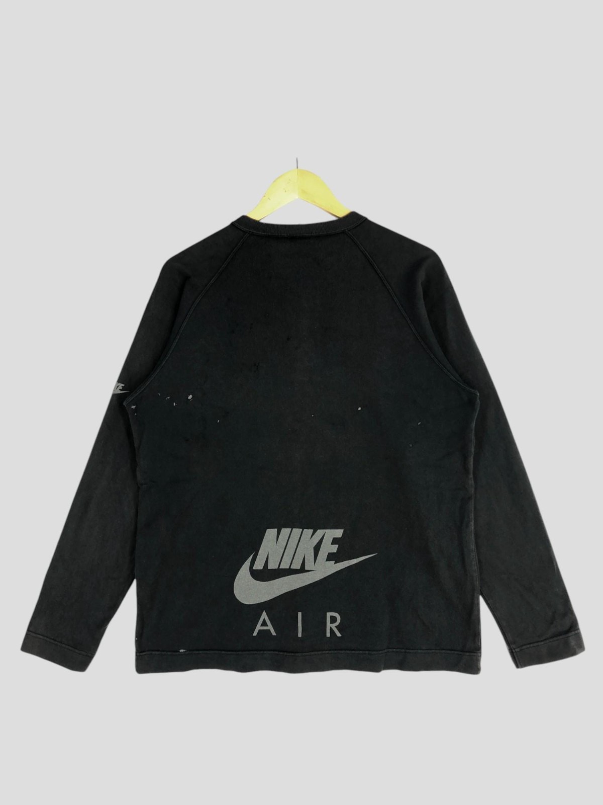 Vintage Y2K Nike Swoosh Half Button Long Sleeve T-Shirt Nike Air Tee Size L