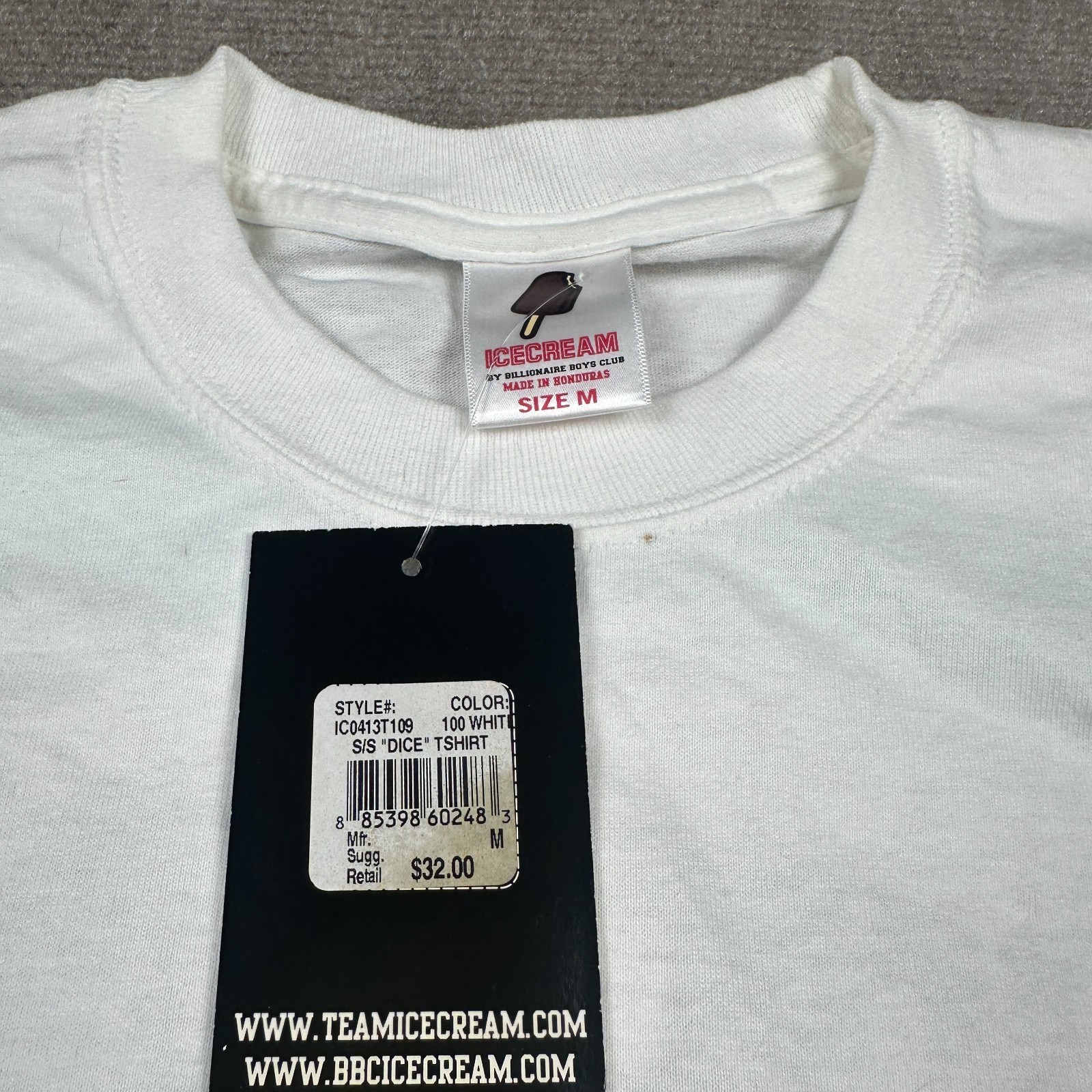 Vintage NWT Icecream BBC Mens Medium Dice Cone T Shirt Y2K Dead Stock Skate Hip gallery