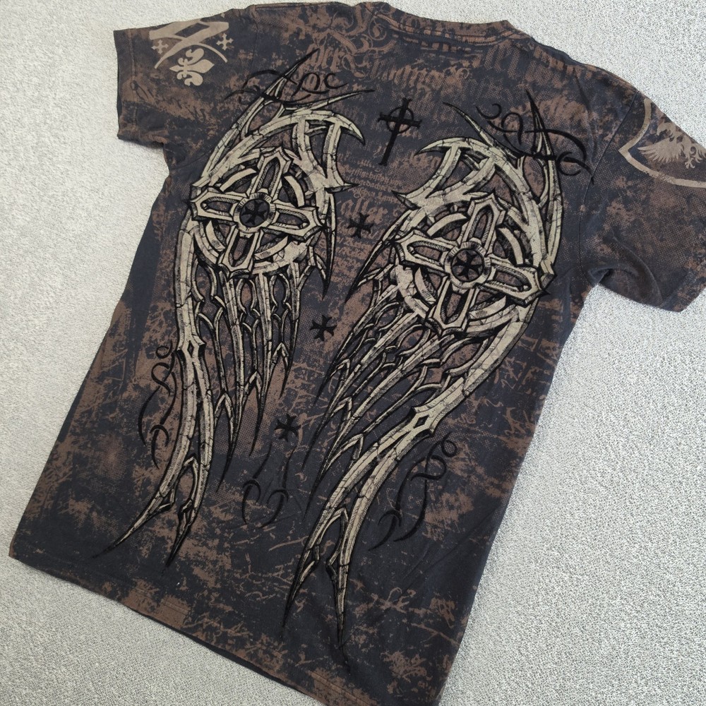 Raw State Premium Redemption Shirt Mens Large Y2K Grunge Textured
