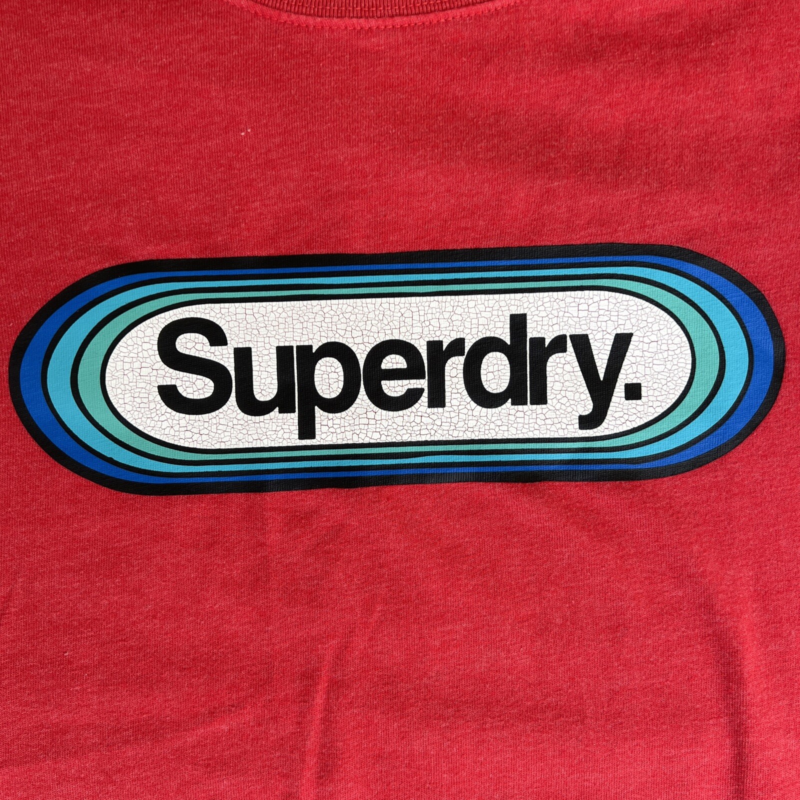 SUPERDRY T Shirt Men's Size Medium RED Premium Streetwear Distressed Print 1363 gallery