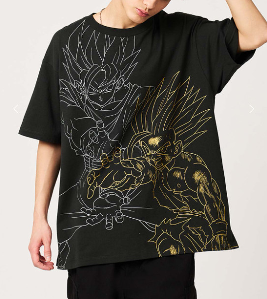 Graniph Dragon Ball Z Father Son Kamehameha Big Silhouette T Shirt L Japan