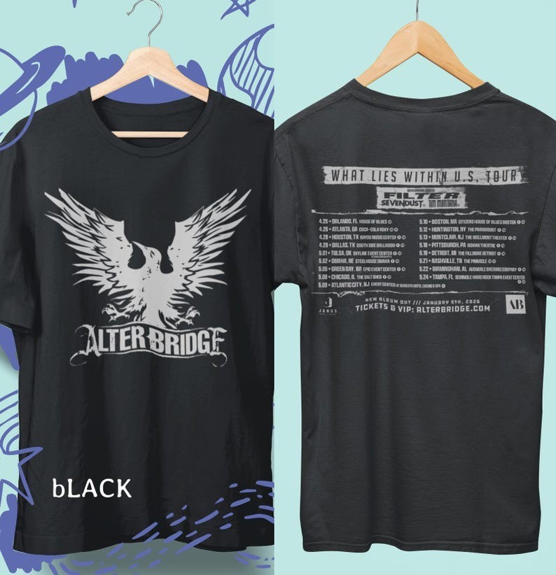 Unisex tshirt Alter Bridge Tour 2026 T-Shirt, Rock Band Tee, Concert Shirt gallery
