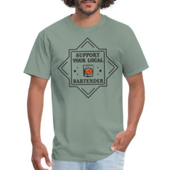 Support Your Local Bartender T-Shirt (Drinking Graphic Tee Shirt)