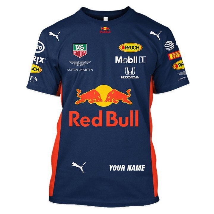 Personalized Red Bull Formula F1 Racing T-Shirt All Size S-5XL