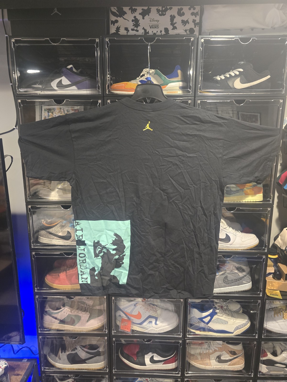 Vtg 2005 Nike Air Jordan Pop Art Graphic T Shirt NWT Black XXL Wrap Around Y2K gallery