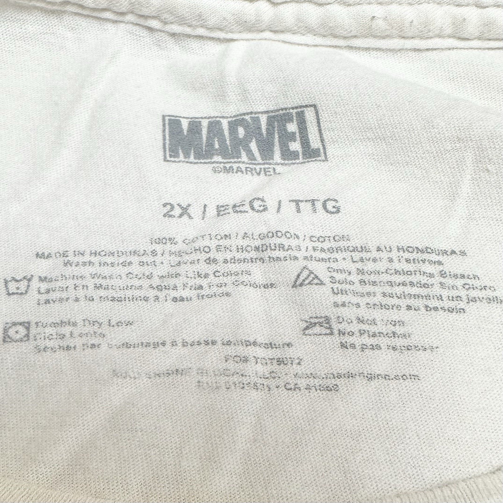 Marvel Comics Mens Size 2X Graphic T Shirt White Superhero Villains Tee *READ gallery
