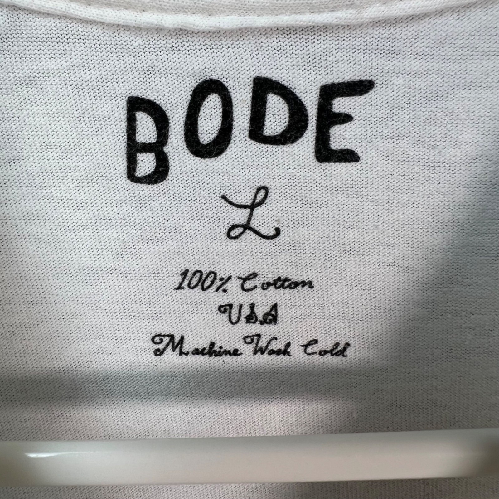 Bode National Quilting Day Graphic T Shirt White Cotton USA Made Mens Large gallery