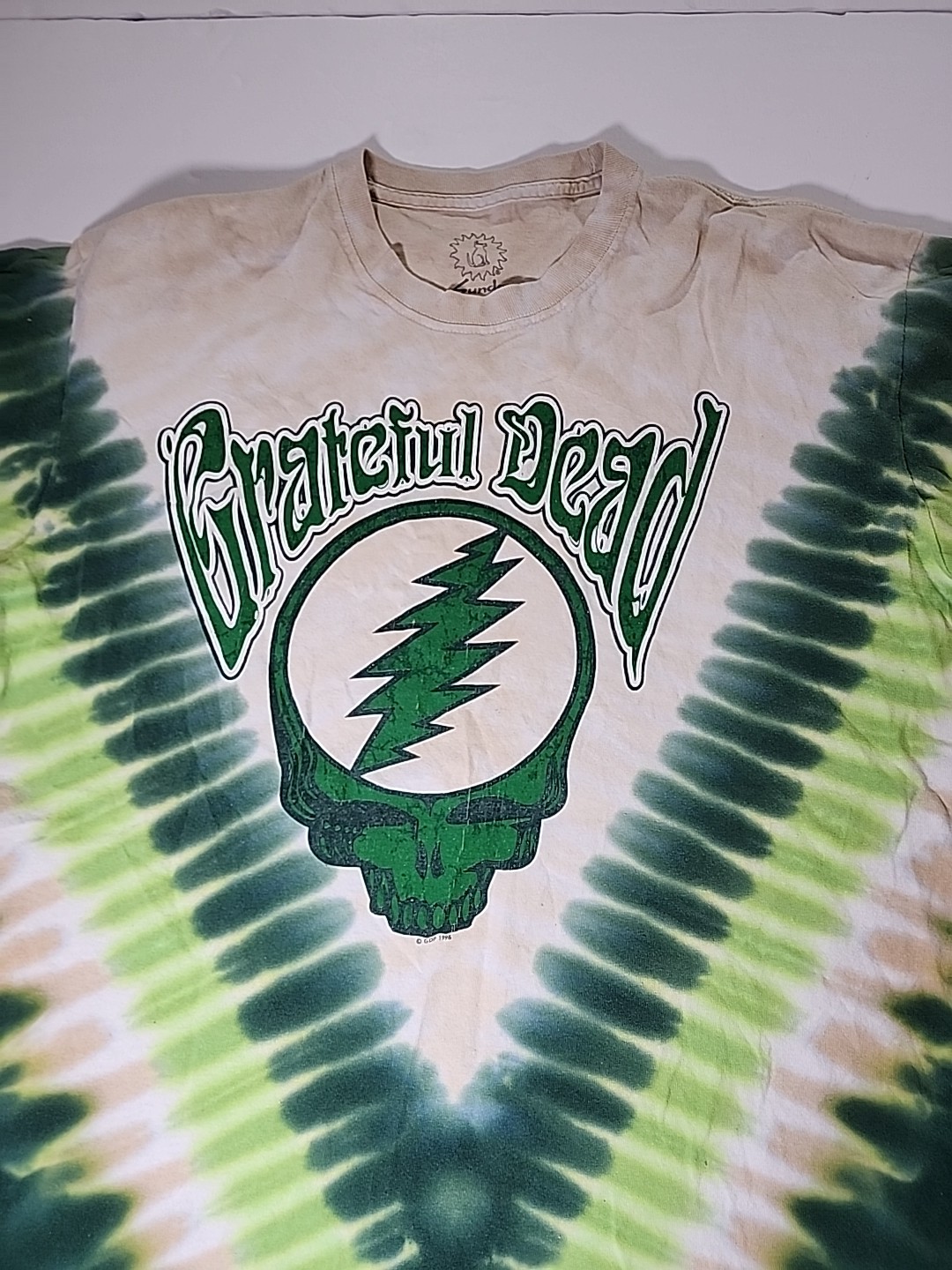 Vintage 1998 Grateful Dead "Countdown" Steal Your Face Tie-Dye T-Shirt Size Lg gallery