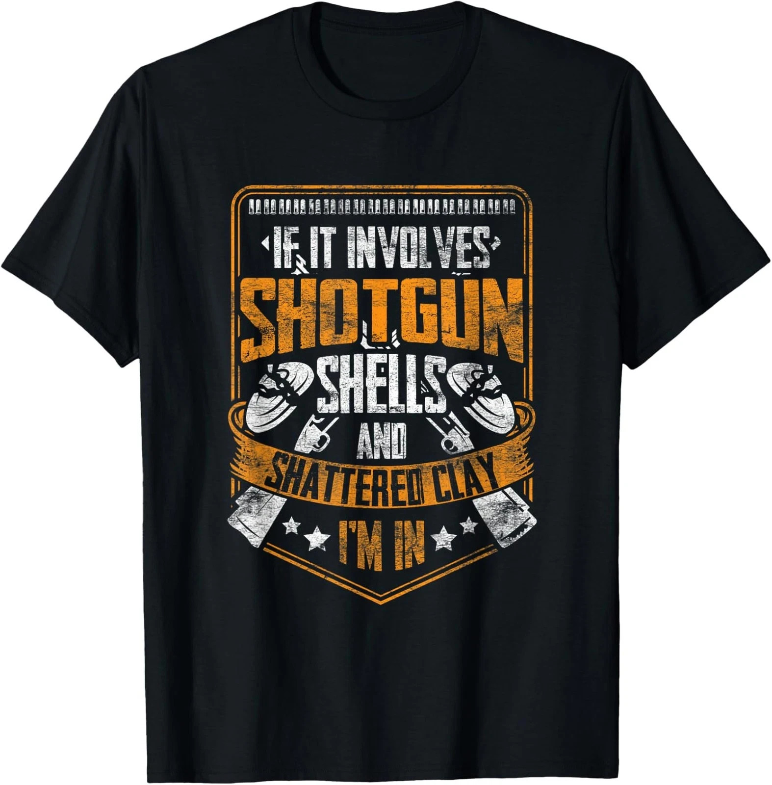 Funny Shooting T-Shirt – Shotgun Shells and Shattered Clay Trap Skeet Gift Tee gallery