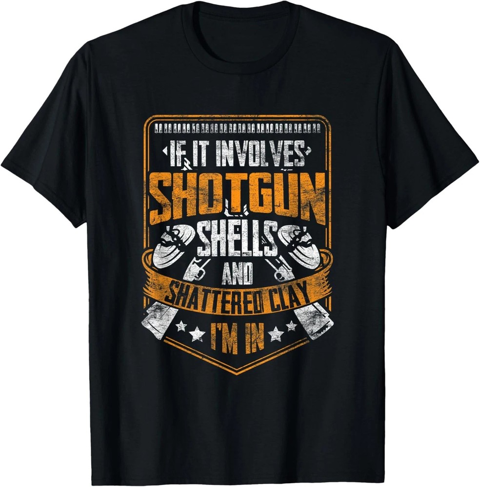 Funny Shooting T-Shirt – Shotgun Shells and Shattered Clay Trap Skeet Gift Tee