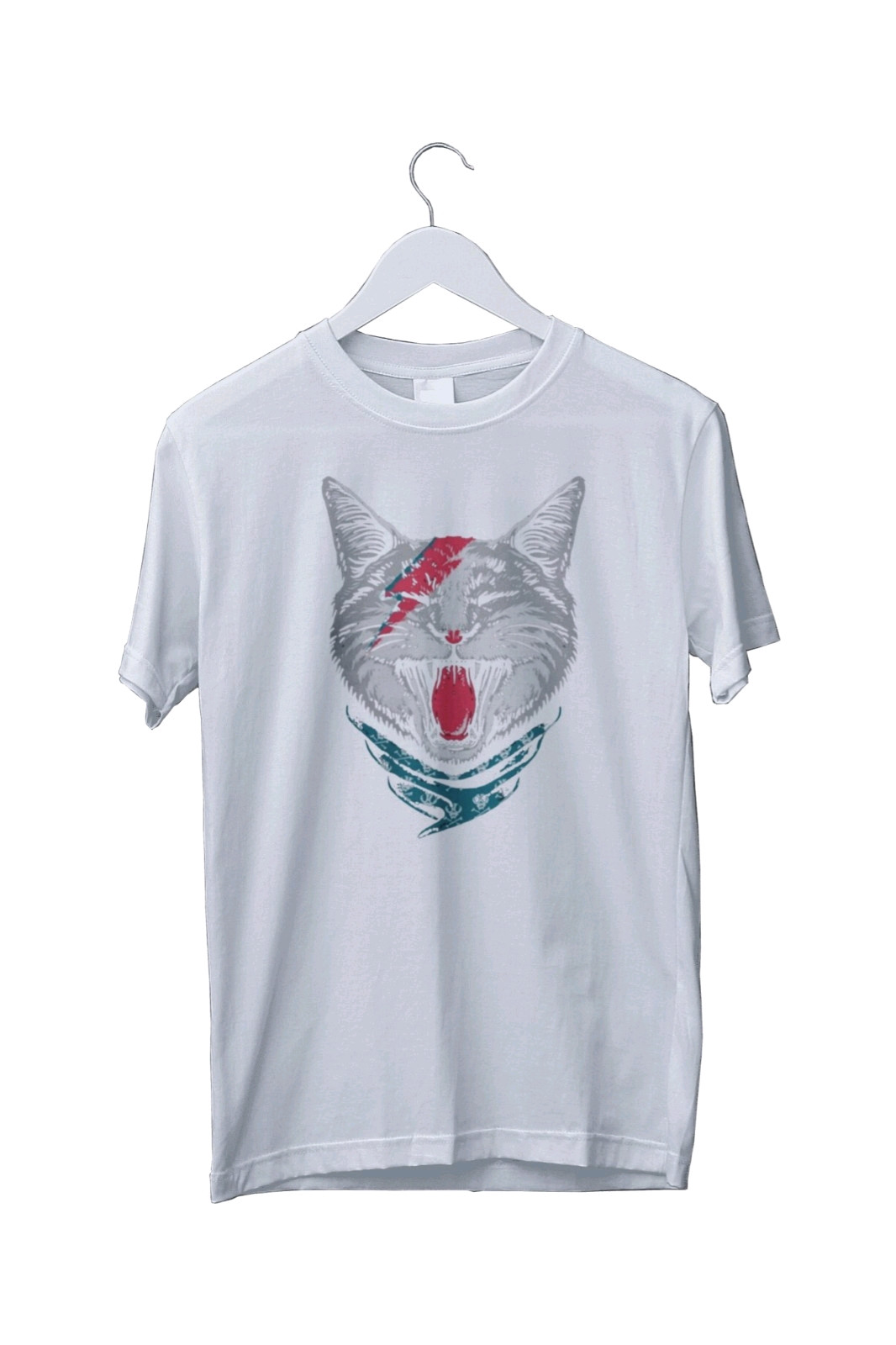 Ziggy Stardust Cat T-Shirt, David Bowie Shirt Mens Black White S M L XL 234XL gallery