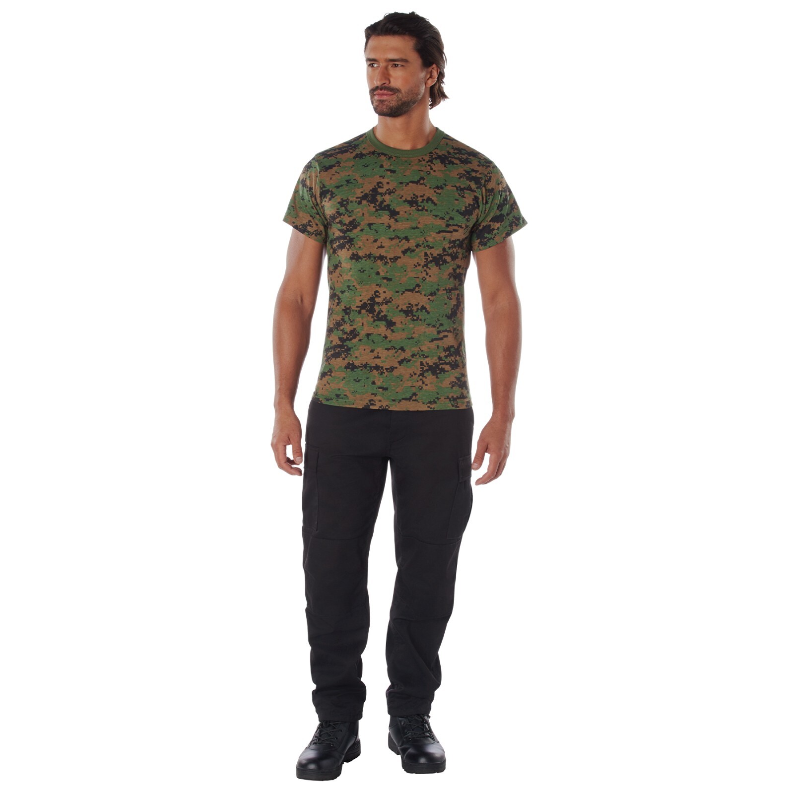 Rothco Mens Woodland Digital Camo Short Sleeve T-Shirt gallery