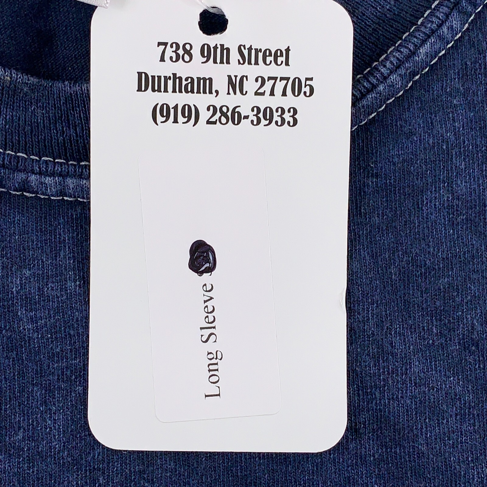 Colortone Men's Size XL Navy Washed Bull City Graphic Long Sleeve T-Shirt NWT gallery
