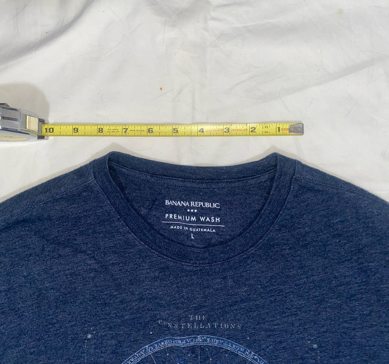 Banana Republic Navy Blue Celestial Graphic Print Tee Sz L gallery