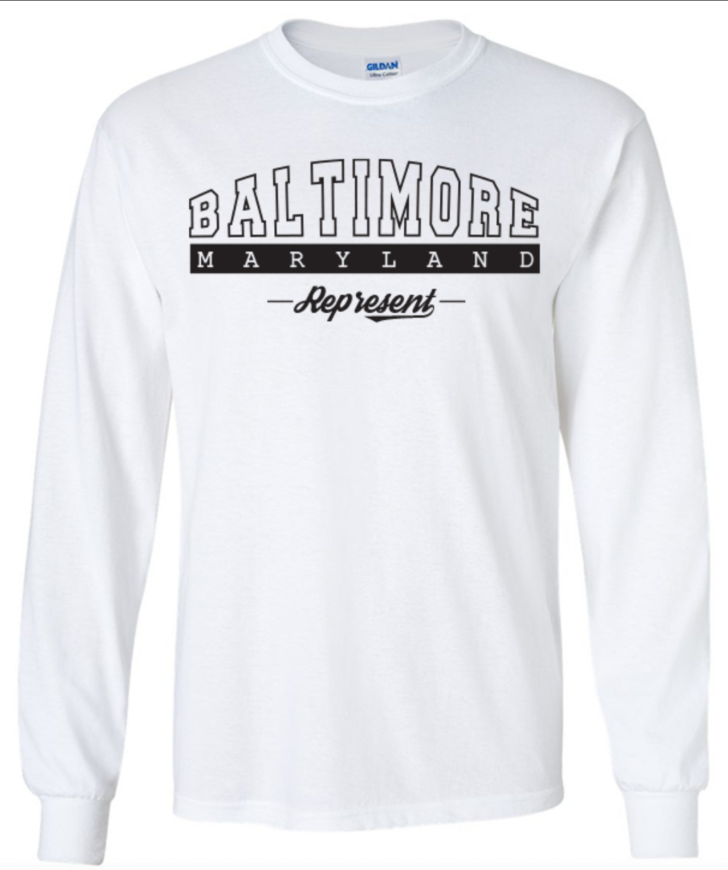 Baltimore Maryland T-Shirt Long Sleeve Graphic tee
