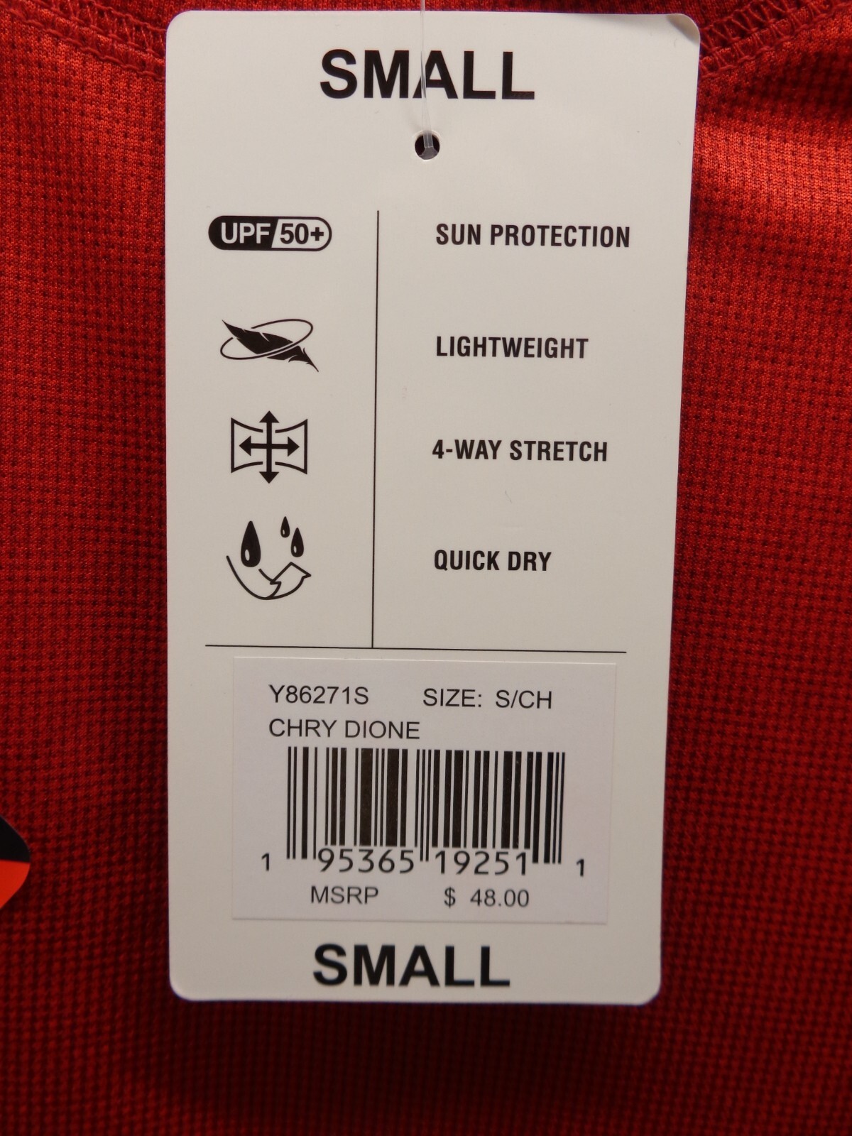 NEW Men's Zeroxposur Sun Protection Top Red Small gallery