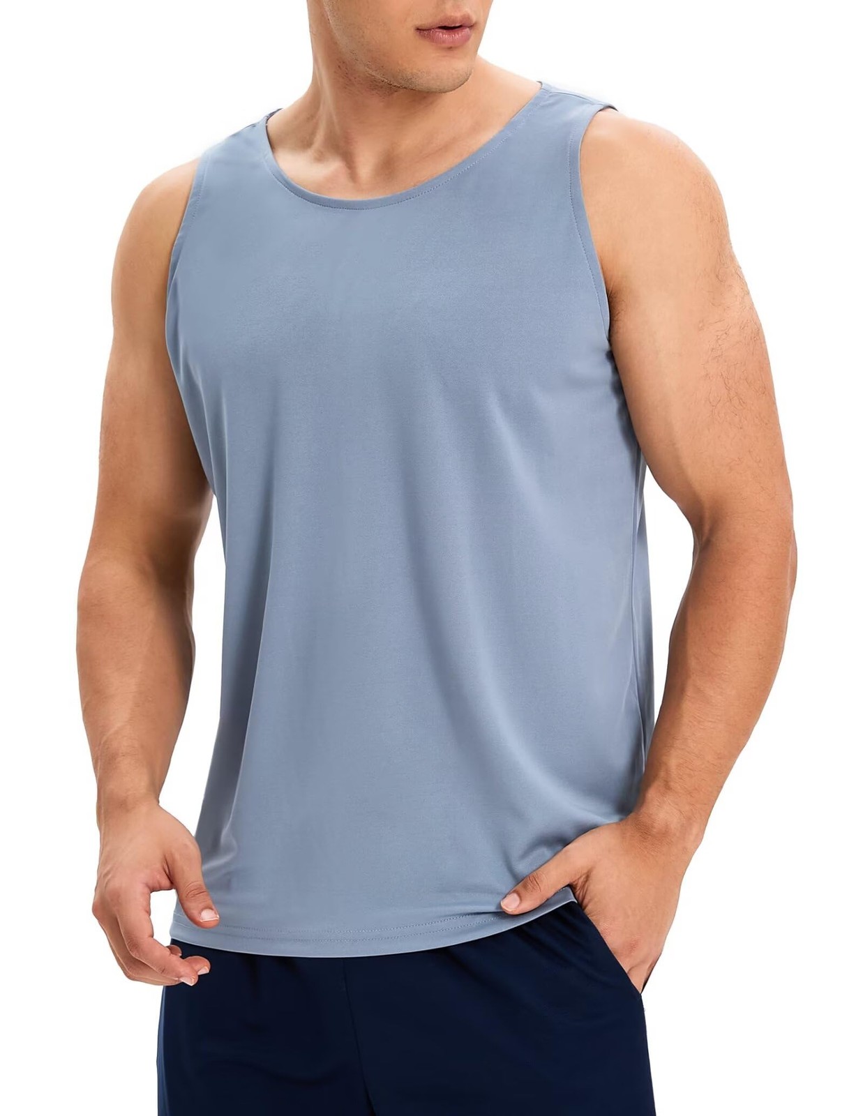 6 Pack Men's Quick Dry Workout Tank Tops Breathable Gym Sleeveless Muscle Shi... gallery