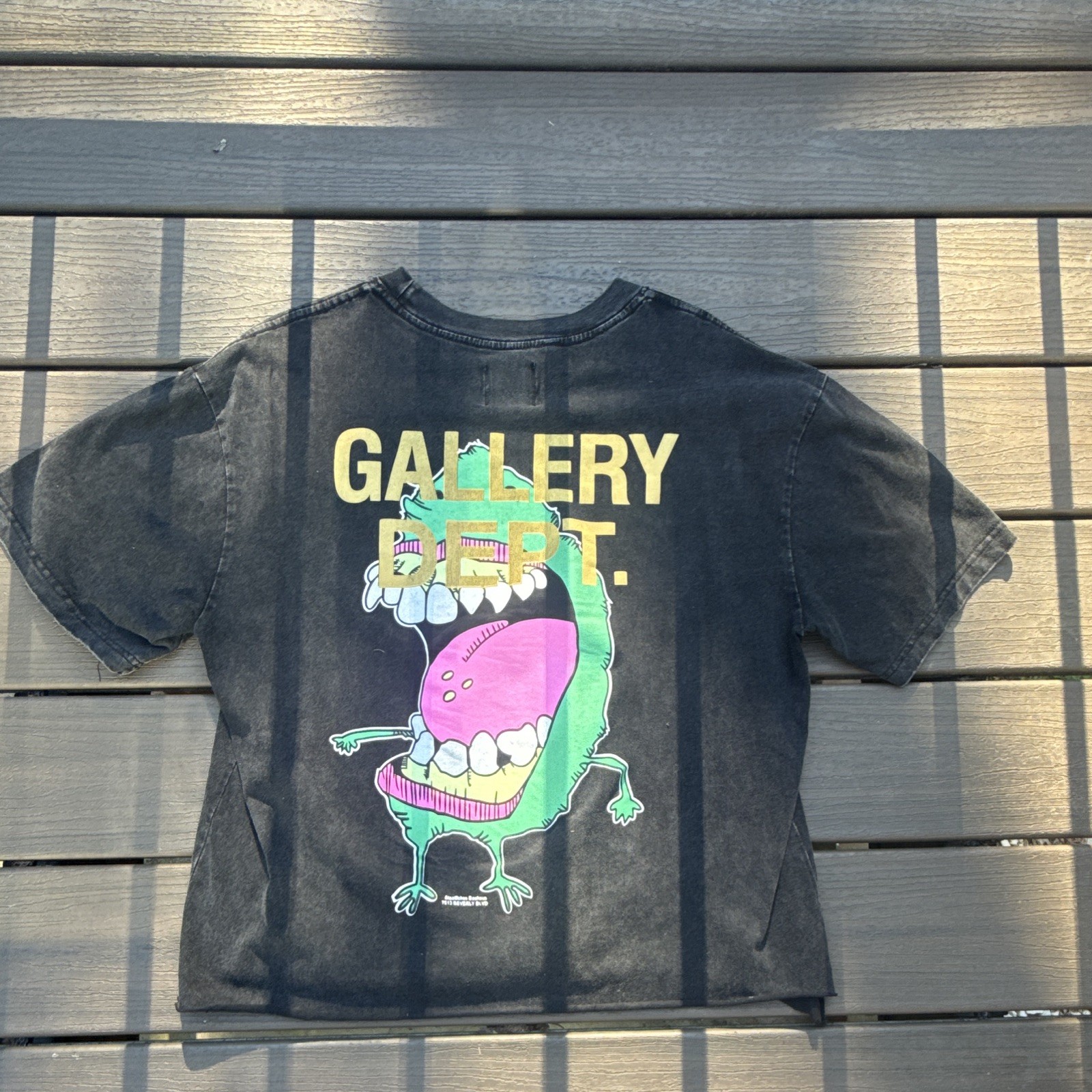 Gallery Dept. Too High To Die Black Graphic Puppet Tee Crew Neck Cotton M gallery