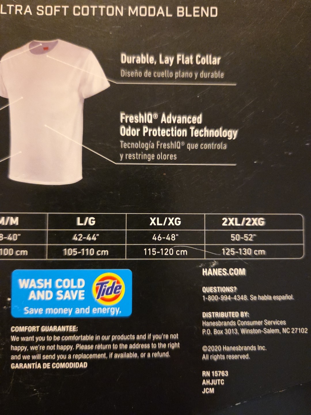 Hanes Men’s 3 Pack Comfort Fit Tagless White T -Shirts Size 2XL 50-52" New gallery