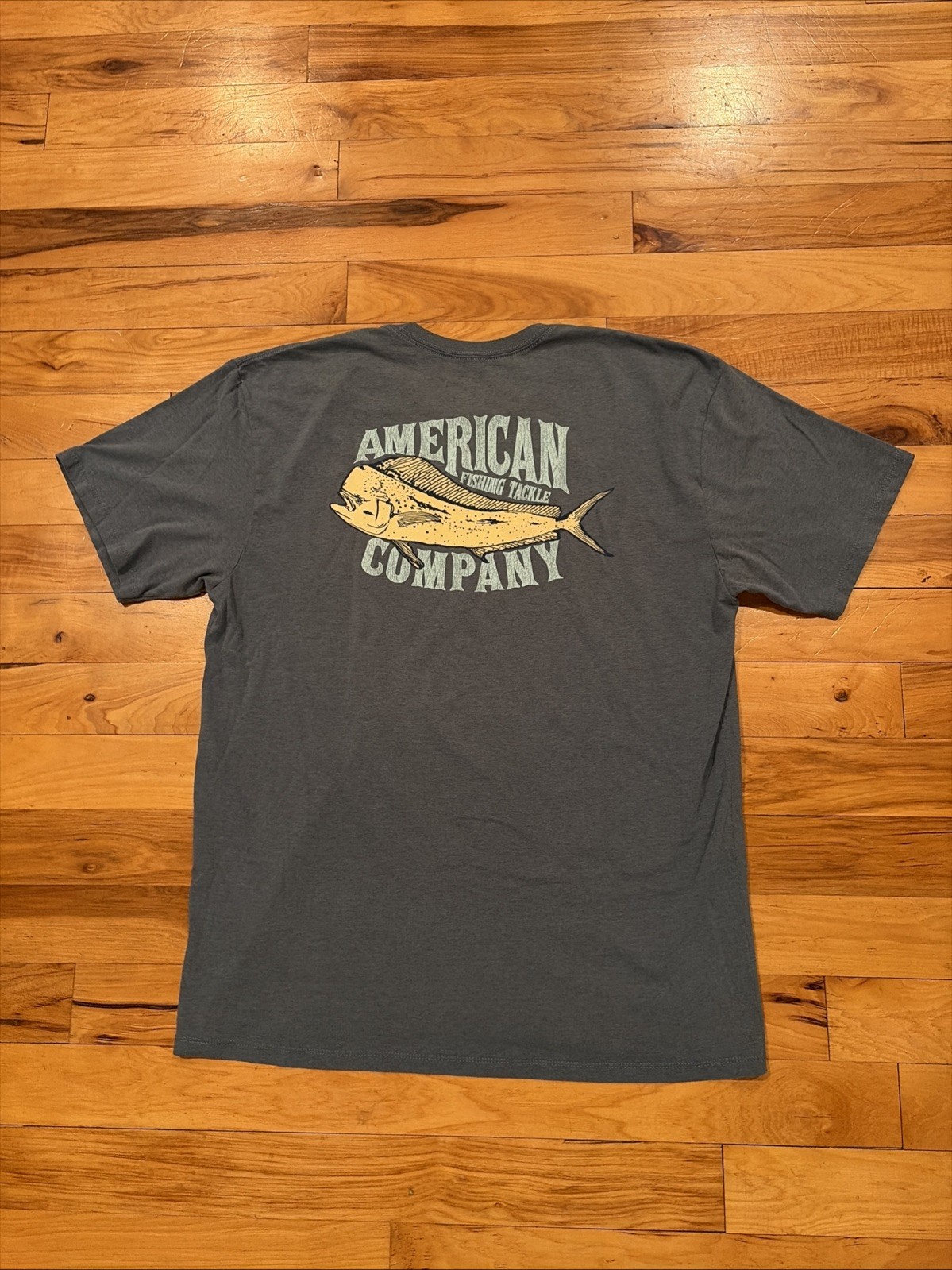 American Fishing Tackle Co AFTCO T-Shirt Mens XL Blue Graphic Dolphin Fish Mahi gallery